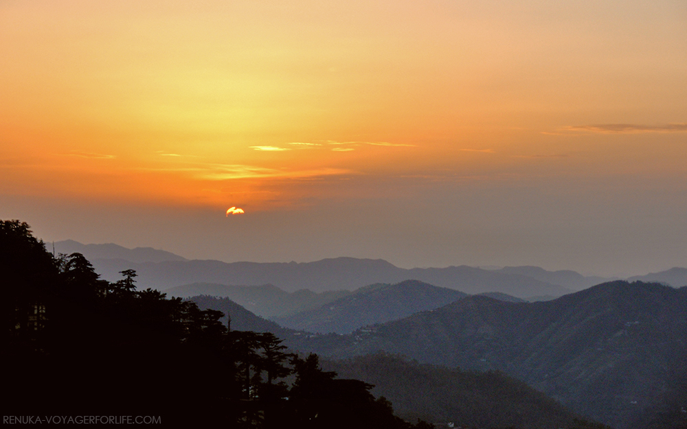 Sunset in Shimla Himachal Pradesh