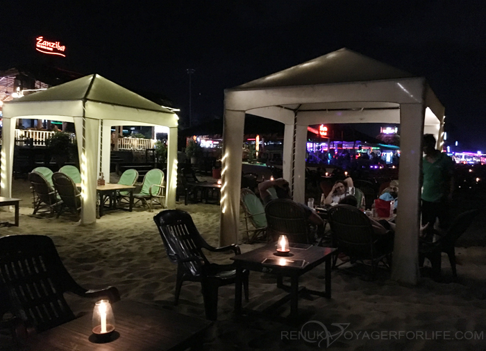 Baga beach at night