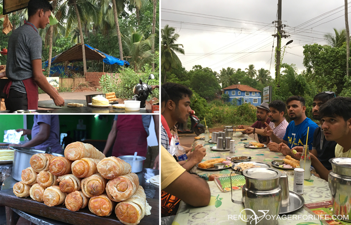 Street food options in Goa