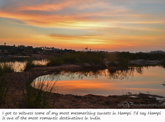 Sunset photos of Hampi Karnataka