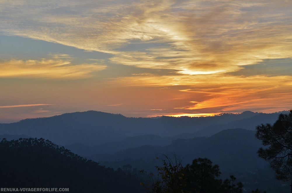 Sunsets in the mountains